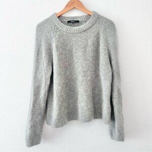 Quince Heather Gray Mongolian Cashmere Knit Sweater Sz XL